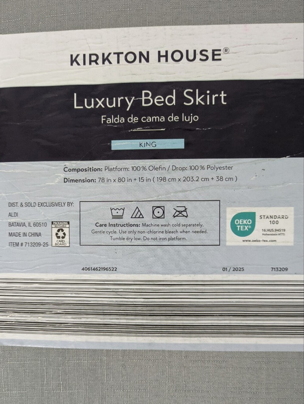 NEW Kirkton House Grey King Bed Skirt / Luxury Bedskirt - Picture 4 of 5